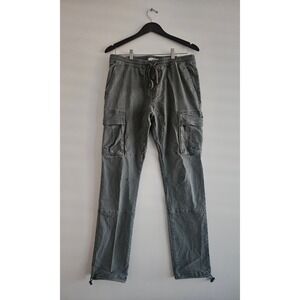 PacSun Slim Cargo Pants Men's Medium Olive Gray Stretch Utility Bungee Hem M